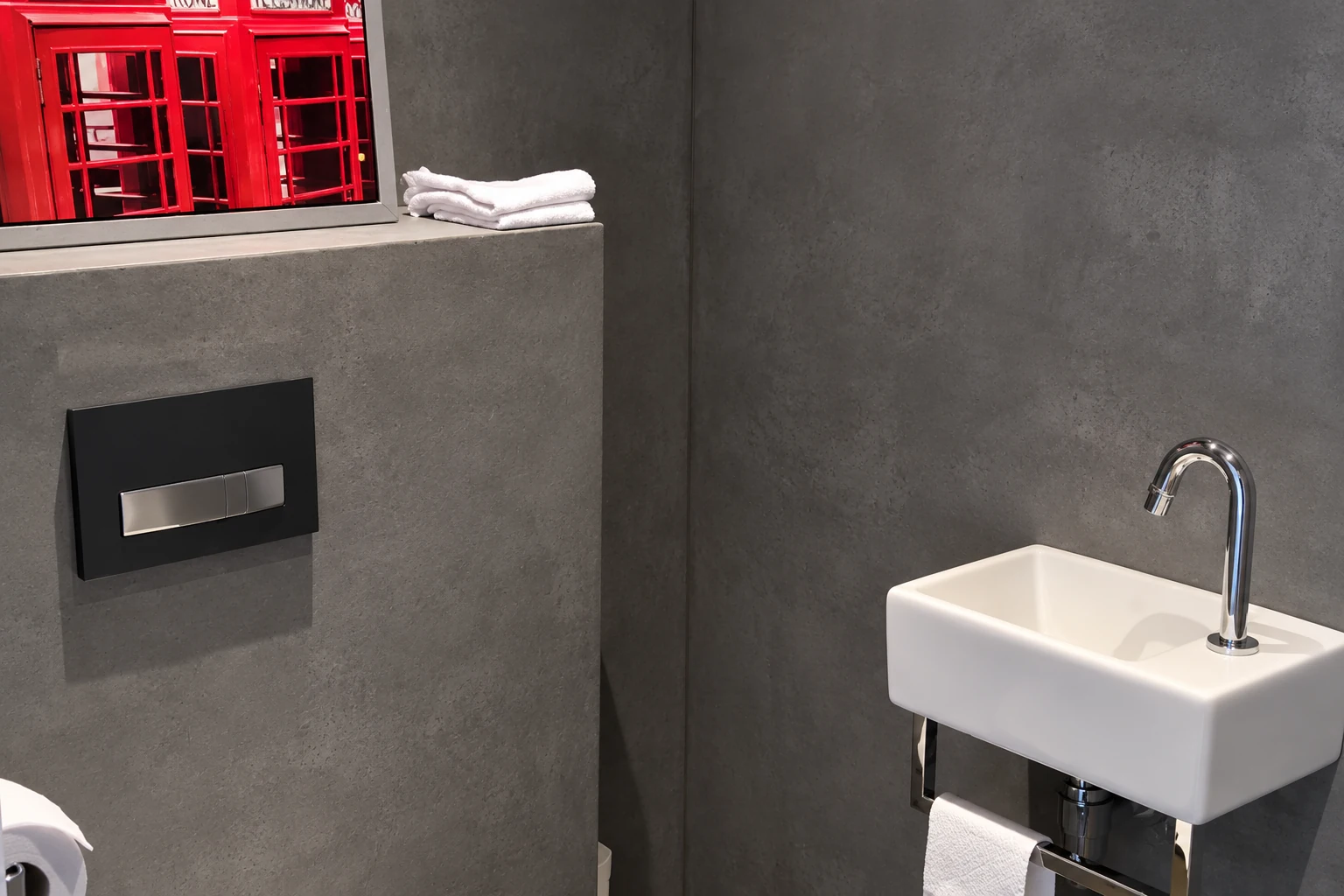 Klapwijk aannemersbedrijf moderne badkamer betonlook renovatie
